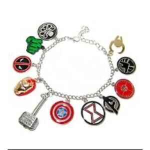 Avenger Deadpool Ironman Thor +more fandom metal charm bracelet